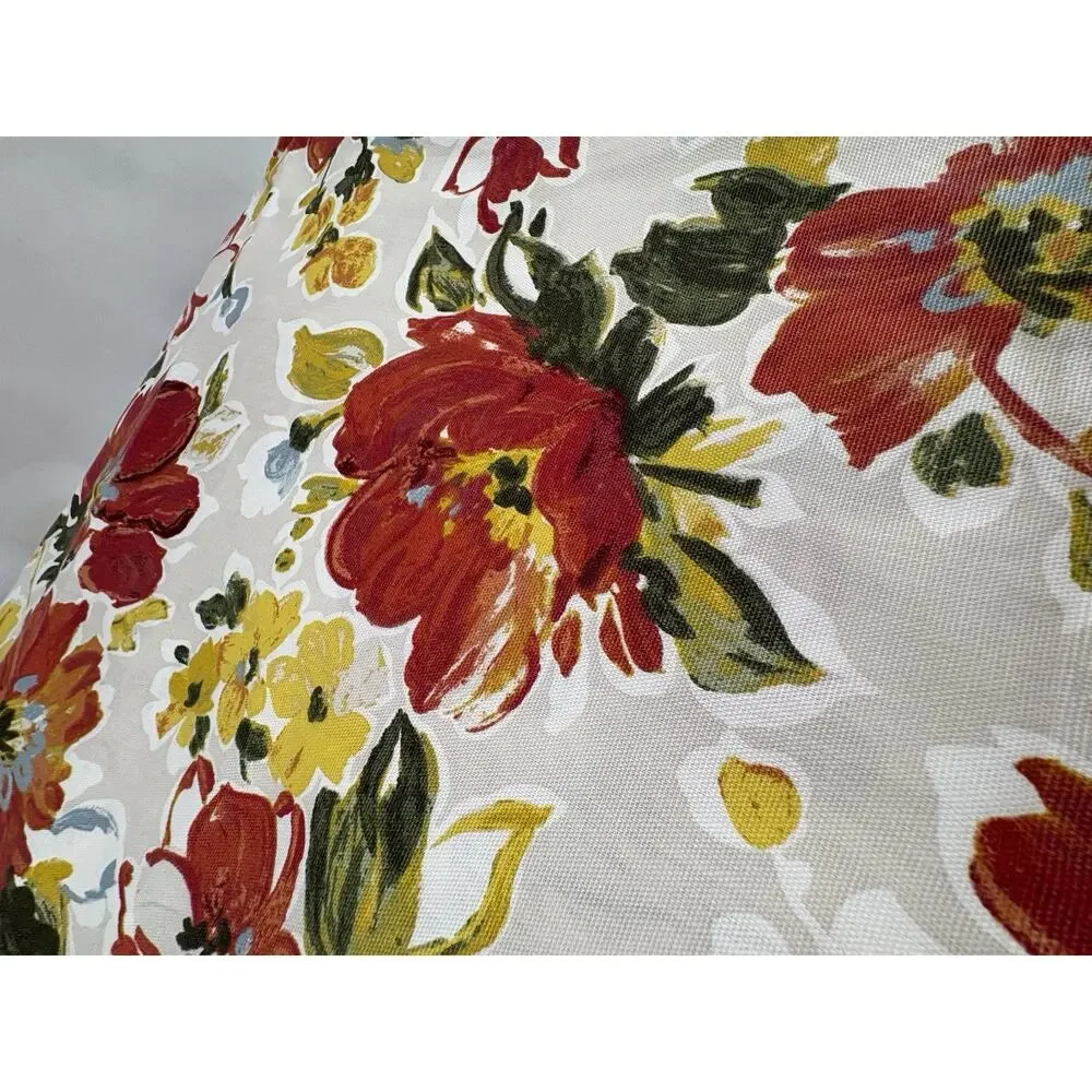 CYNTHIA ROWLEY 100% Polyester Orange Floral Tablecloth 60 x 100